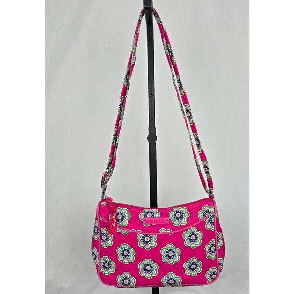 Vera Bradley Pink Swirl Floral Crossbody Bag Little Hipster - Picture 1 of 16